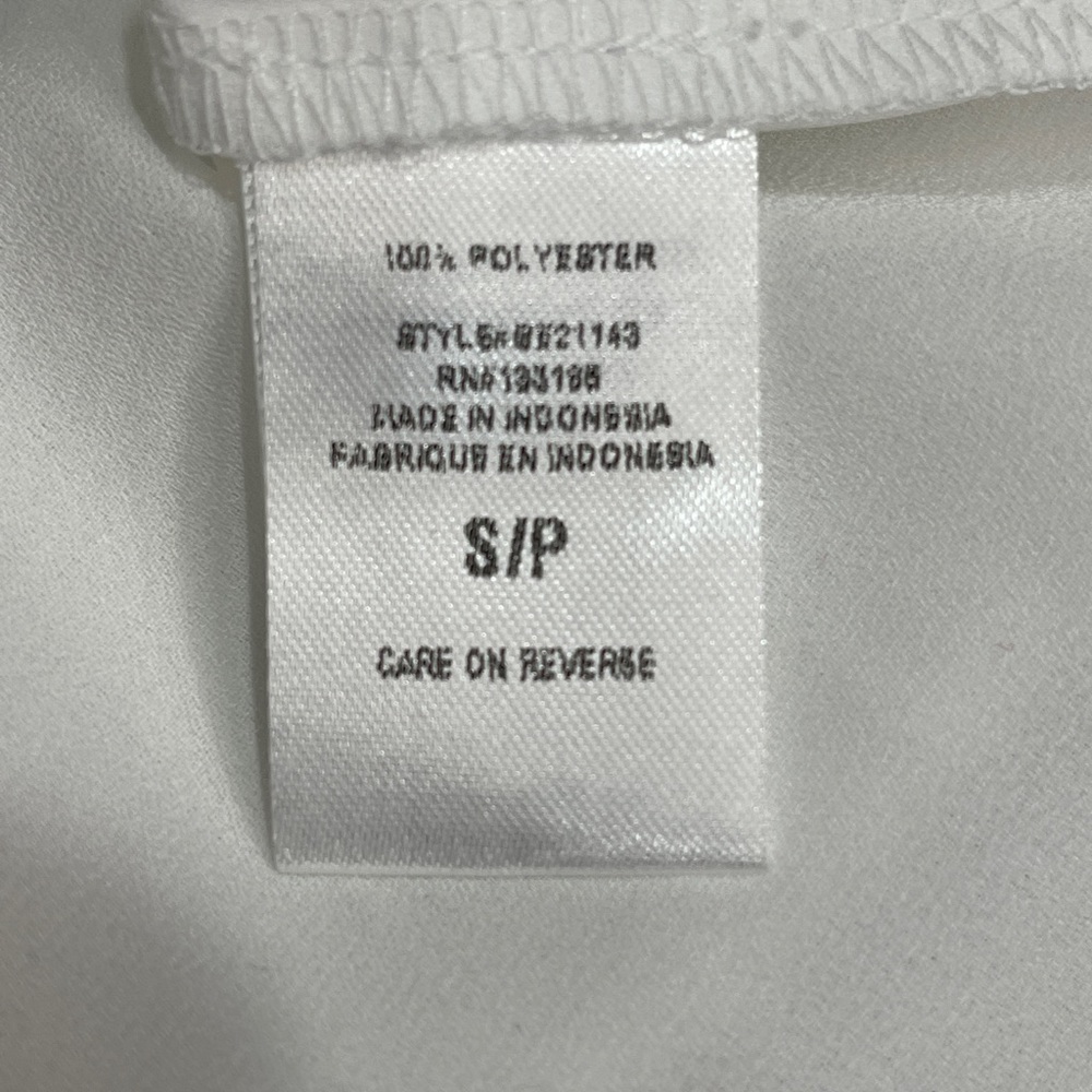 Everleigh women’s hi-low top sleeveless white pleated  jewel neck pullover Sz S - Picture 4 of 8